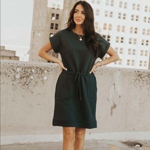 Böhme Drawstring Sport Dress in Dark Teal